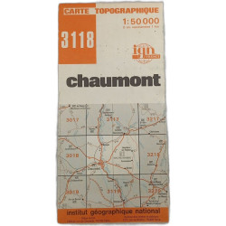 Carte topographique 1:50000 Chaumont 3118