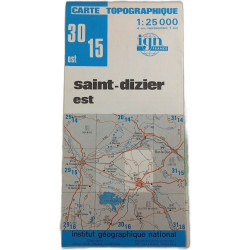 Carte topographique 30 15 est Saint-Dizier est