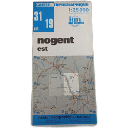 Carte topographique 1:25 000 Nogent est