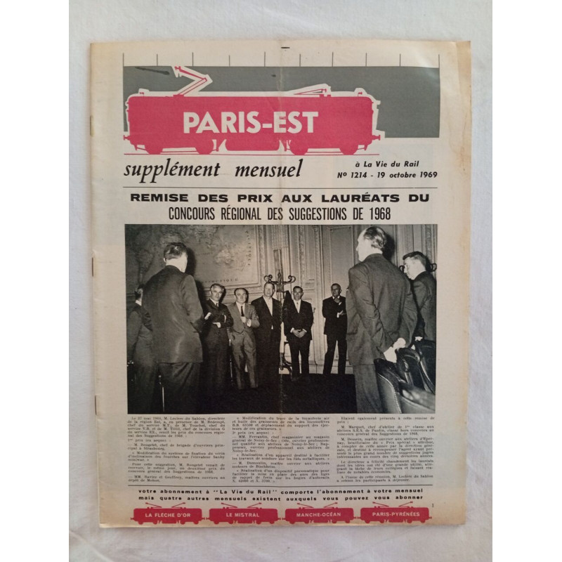 Paris-Est supplément mensuel N.1214 - octobre 1969