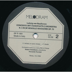 Concerto Per Pianoforte E Orchestra N.5 In Mi Bemolle Maggiore Op.73