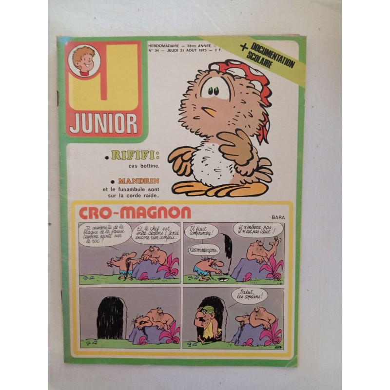 U Junior / N° 34 / 21 Août 1975