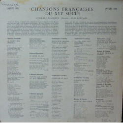 Chansons Françaises Du XVI Siècle