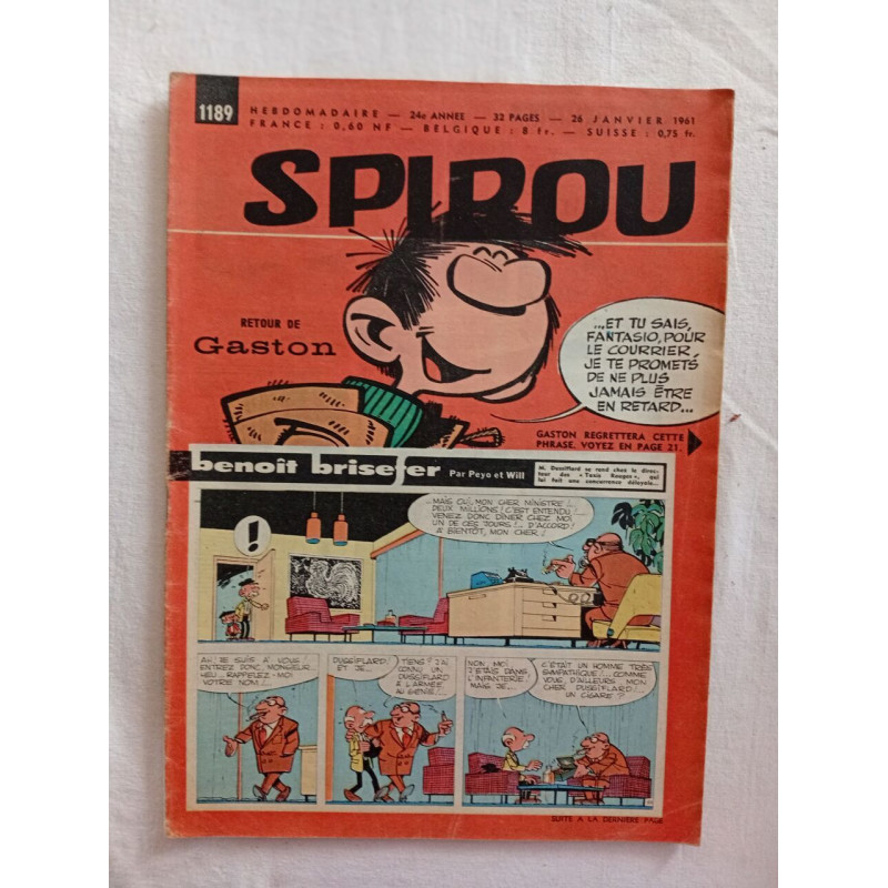 Spirou / N°1189 / 26 janvier 1961