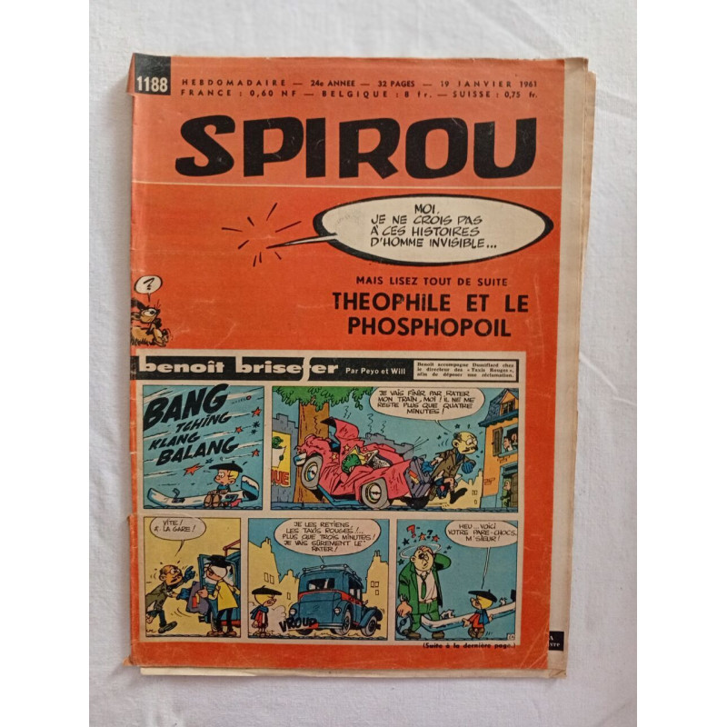 Spirou / N° 1188 / 19 janvier 1961