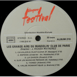 Les Grands Airs Du Mandolin' Club De Paris