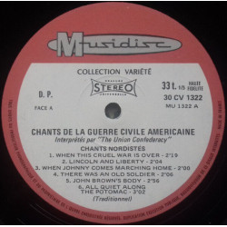 Chants De La Guerre Civile Americaine (Guerre De Secession 1860-1865)