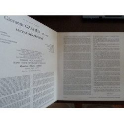Sacrae Symphoniae Pour Solistes Double Choeur Cuivres Cordes et...
