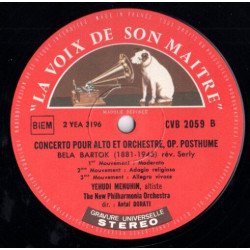 Concerto Pour Violon N°1 (1908) / Concerto Pour Alto (1945)