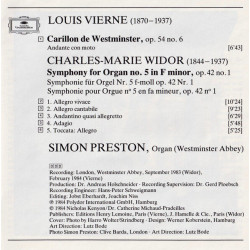 Symphony No. 5 / Carillon De Westminster