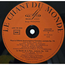 Cantate "Octobre" Op.74 / La Garde De La Paix Op.124