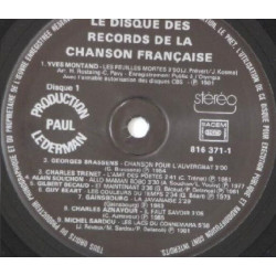 Le Disque Des Records De La Chanson Française