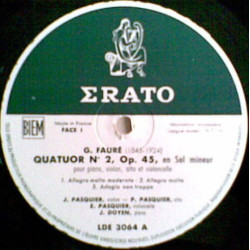 Quatuor Nº 2 Op.45 En Sol Mineur / Trio Op.120 En Ré Mineur