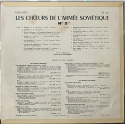 Les Choeurs De L'Armée Soviétique N° 2