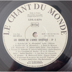 Les Choeurs De L'Armée Soviétique N° 2