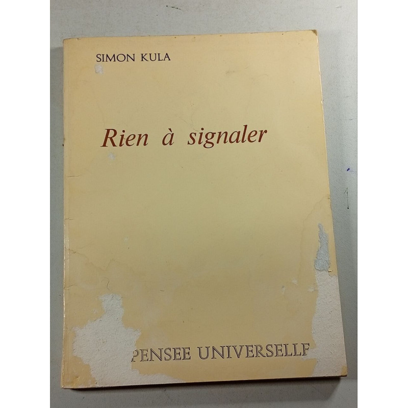 Rien à signaler