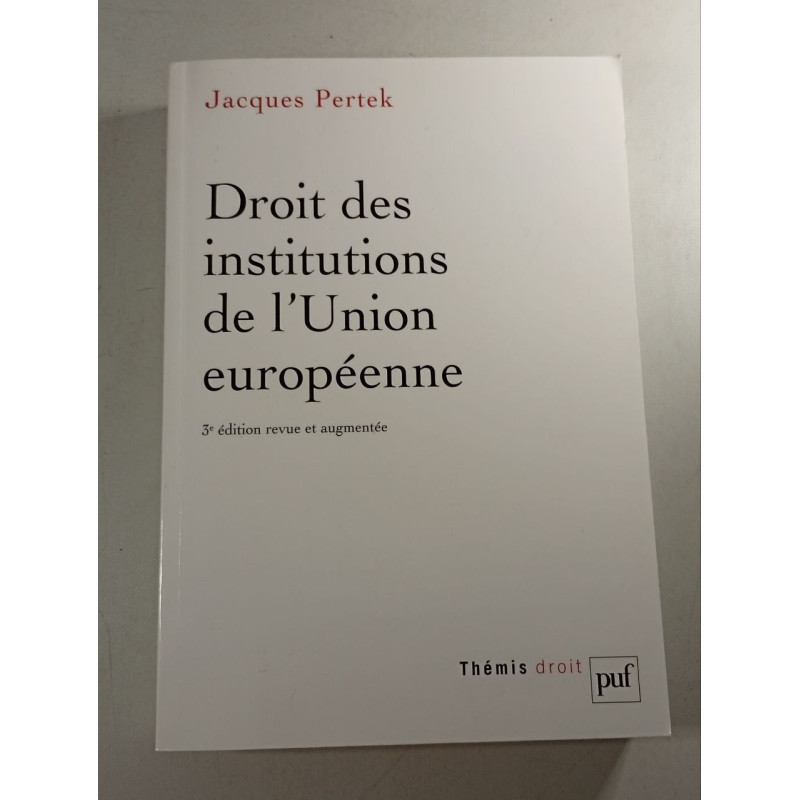 Droit des institutions de l'Union européenne