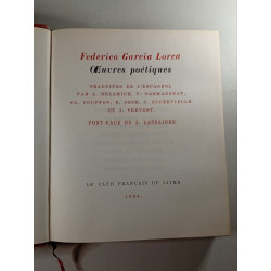 Œuvres poétiques Exemplaire Numéroté N. 5299