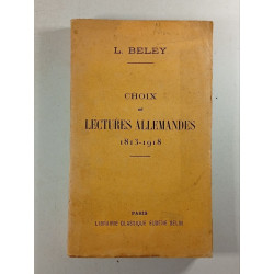 Choix de lectures allemandes 1813-1918