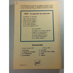 Pouvoirs n°20 (1982) 81 : la gauche au pouvoir