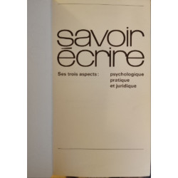 Savoir écrire