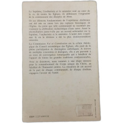 Baptême Eucharistie Ministère