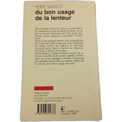 Du bon usage de la lenteur