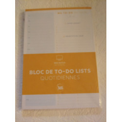 Bloc de to-do lists quotidiennes
