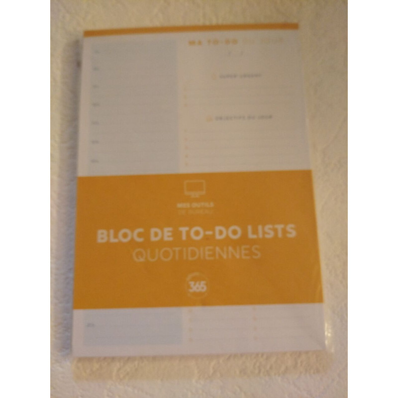 Bloc de to-do lists quotidiennes