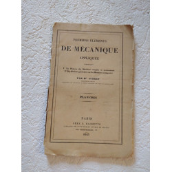 Premiers éléments de mécanique appliquée