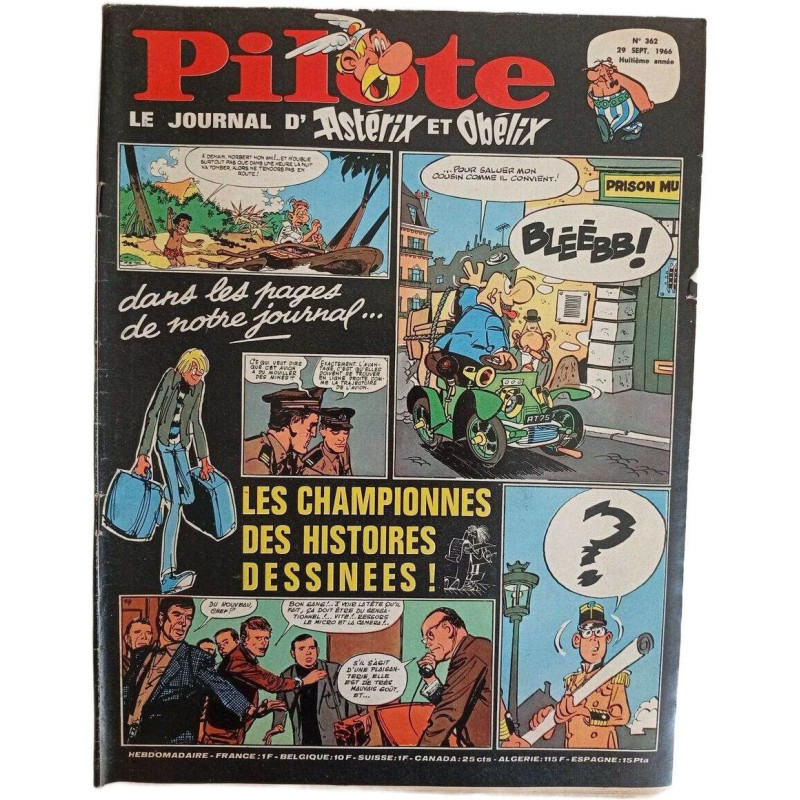 Pilote: Le Journal d'Astérix et Obélix N.362 - Sept 1966