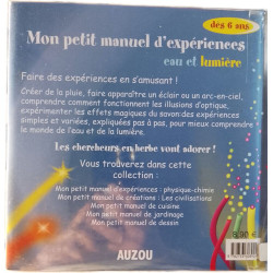 Mon petit manuel d'expériences eau et lumière