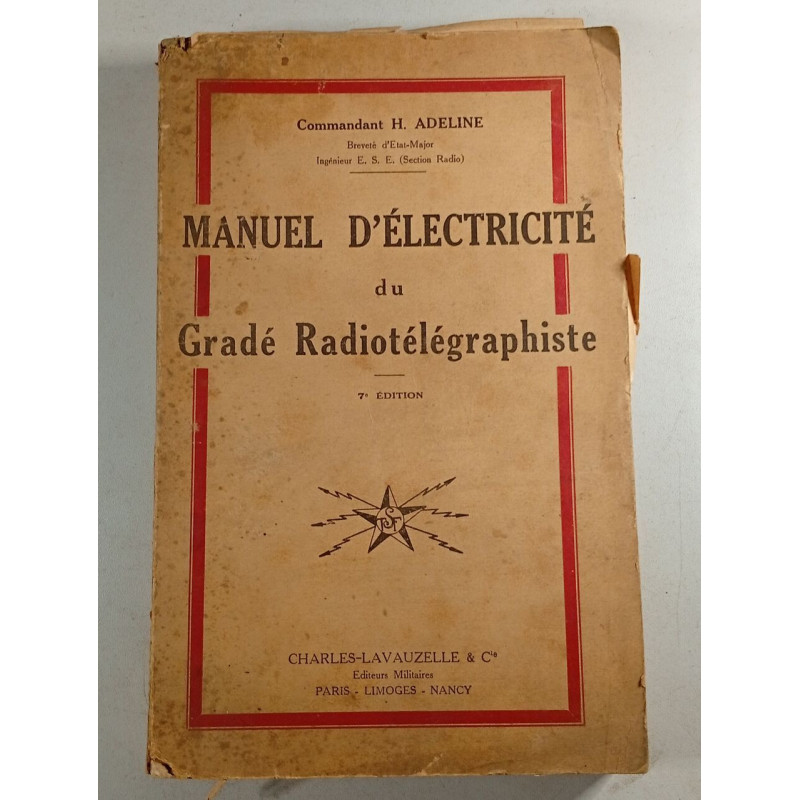 Manuel d'Electricité du Grade Radiotélégraphiste