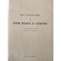 Dictionnaire de culture religieuse et catéchistique