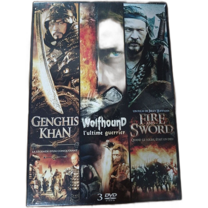 Coffret 3 films épiques vol. 2 : genghis khan , wolfhound , fire...