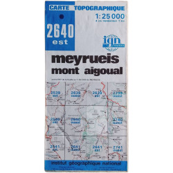 Carte Topographique 2640 Est Meyrueis Mont Aigoual nº 2040