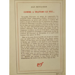 Comme à travers le feu
