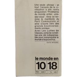 Karl Marx : Manifeste du Parti Communiste suivi de Les Luttes de...