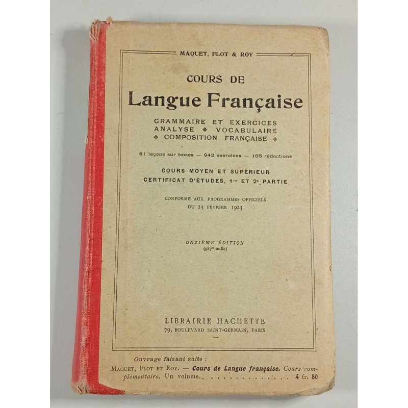 Cours de Langue Française