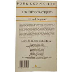 POUR CONN.PRESOCRATIQUES (Ancienne Edition)