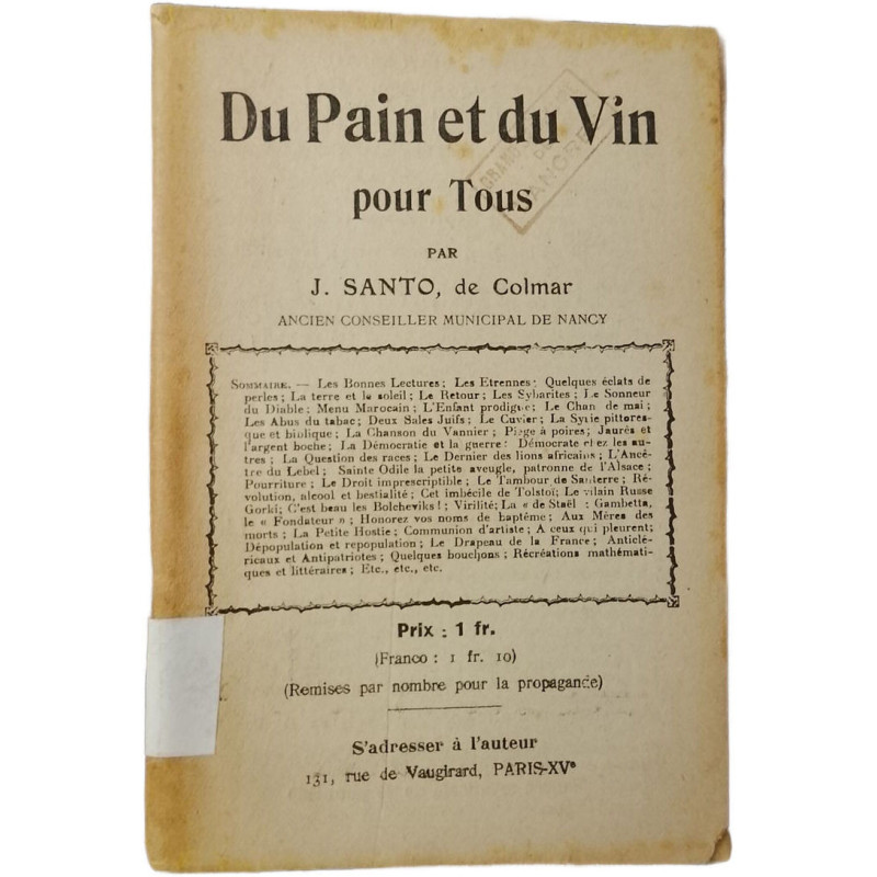 Du Pain et du Vin pour Tous