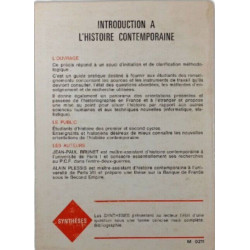 Introduction à l'histoire contemporaine