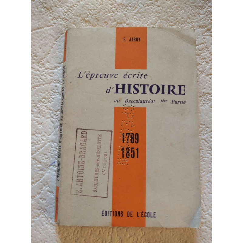 L'épreuve écrite d'Histoire au Baccalauréat 1ère Partie