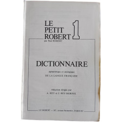Petit Robert dictionnaire de la langue française