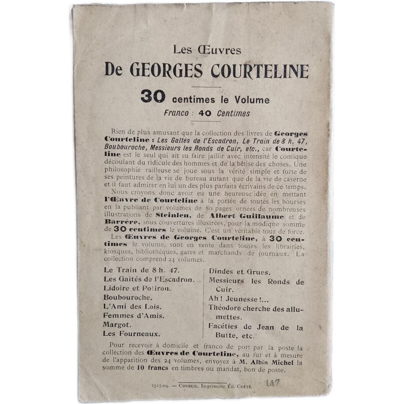 Les Œuvres De GEORGES COURTELINE