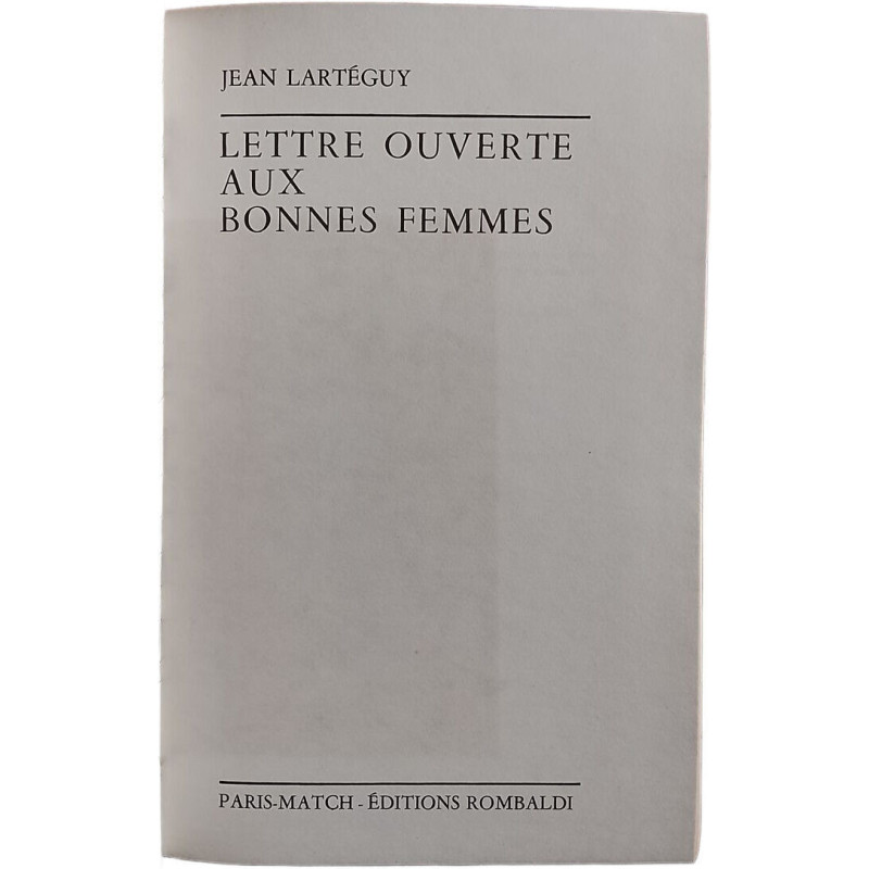 Lettre ouverte aux bonnes femmes