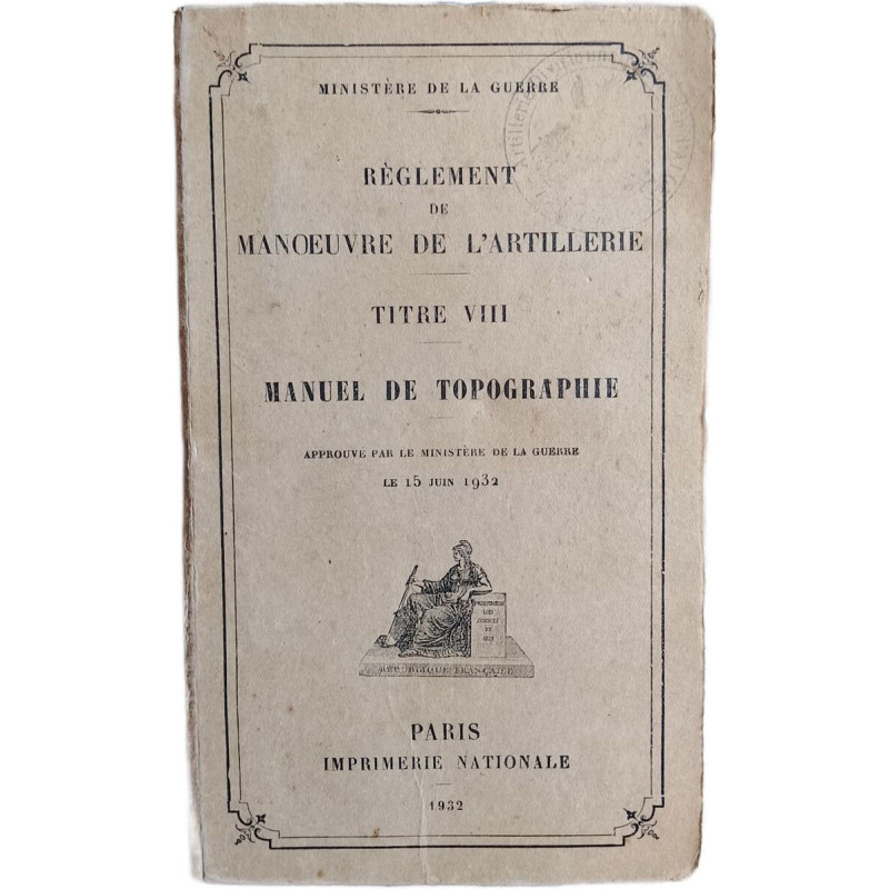 Règlement de manoeuvre de l'artillerie Titre VIII Manuel de...