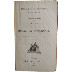 Règlement de manoeuvre de l'artillerie Titre VIII Manuel de...