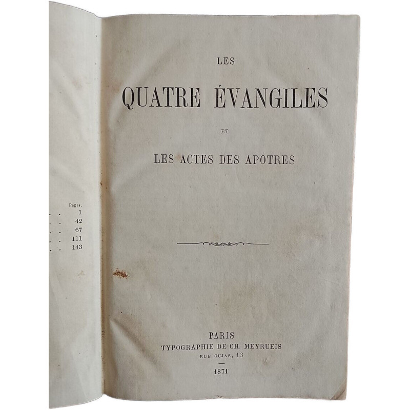 Les quatre evangelis et les actes des apotres