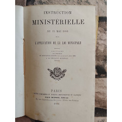 Instruction ministérielle sur l'application de la loi municipale